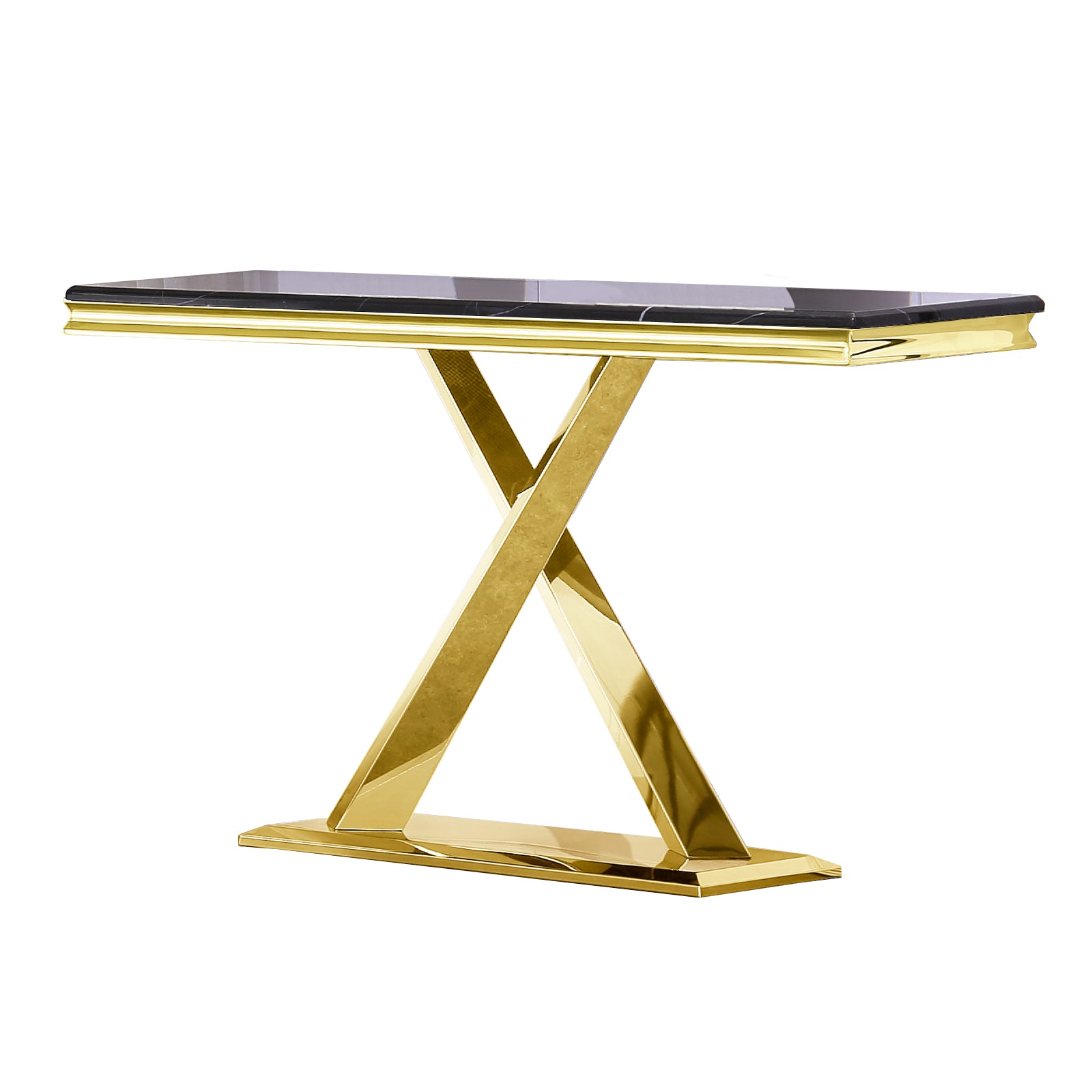 The Ultimate Console Table: Unleash the Glamour of Black and Gold!