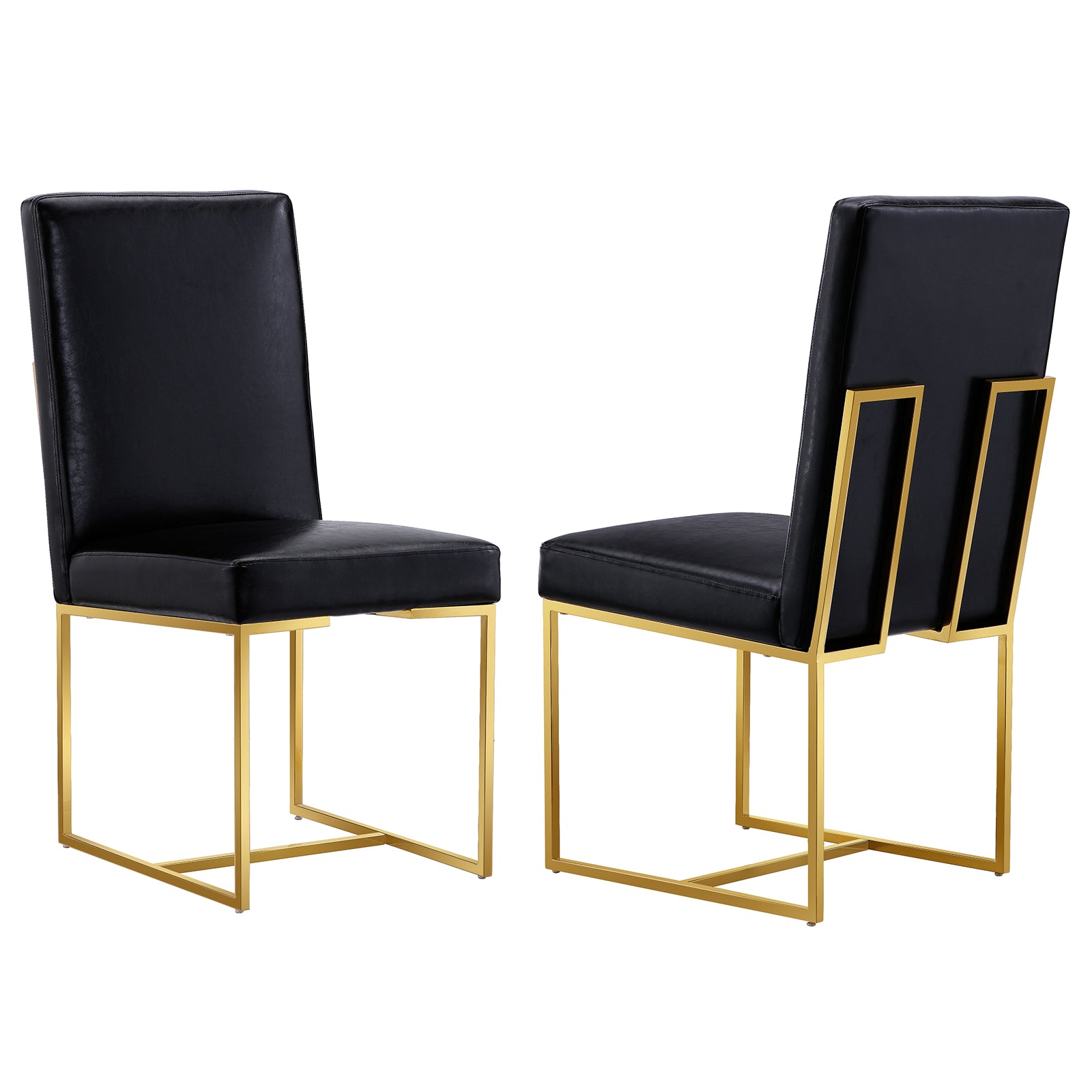 AUZ Black and Gold Leather Dining Chairs: A Perfect Blend of Elegance and Sophistication