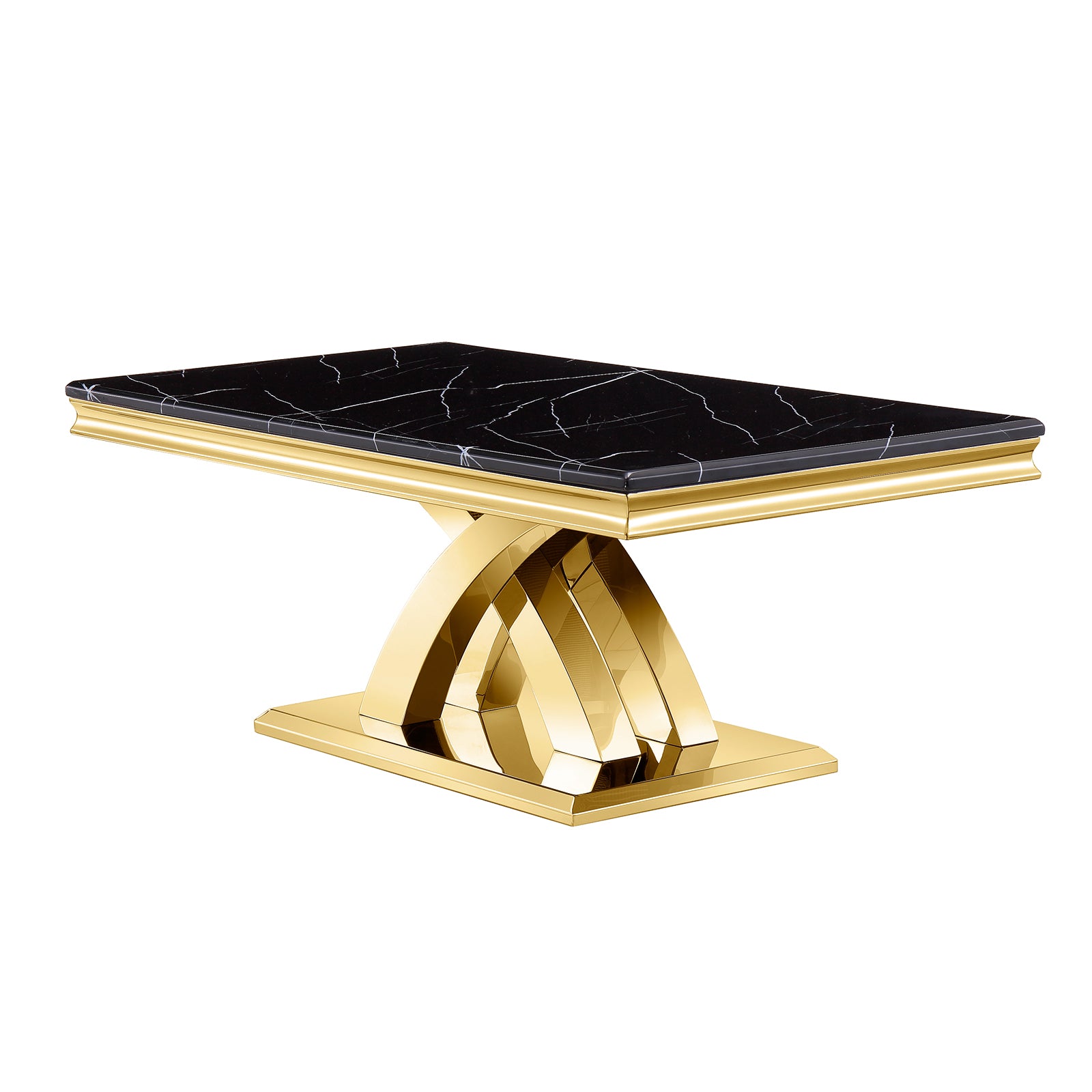 Sophistication Meets Style: The AUZ Black and Gold Coffee Table