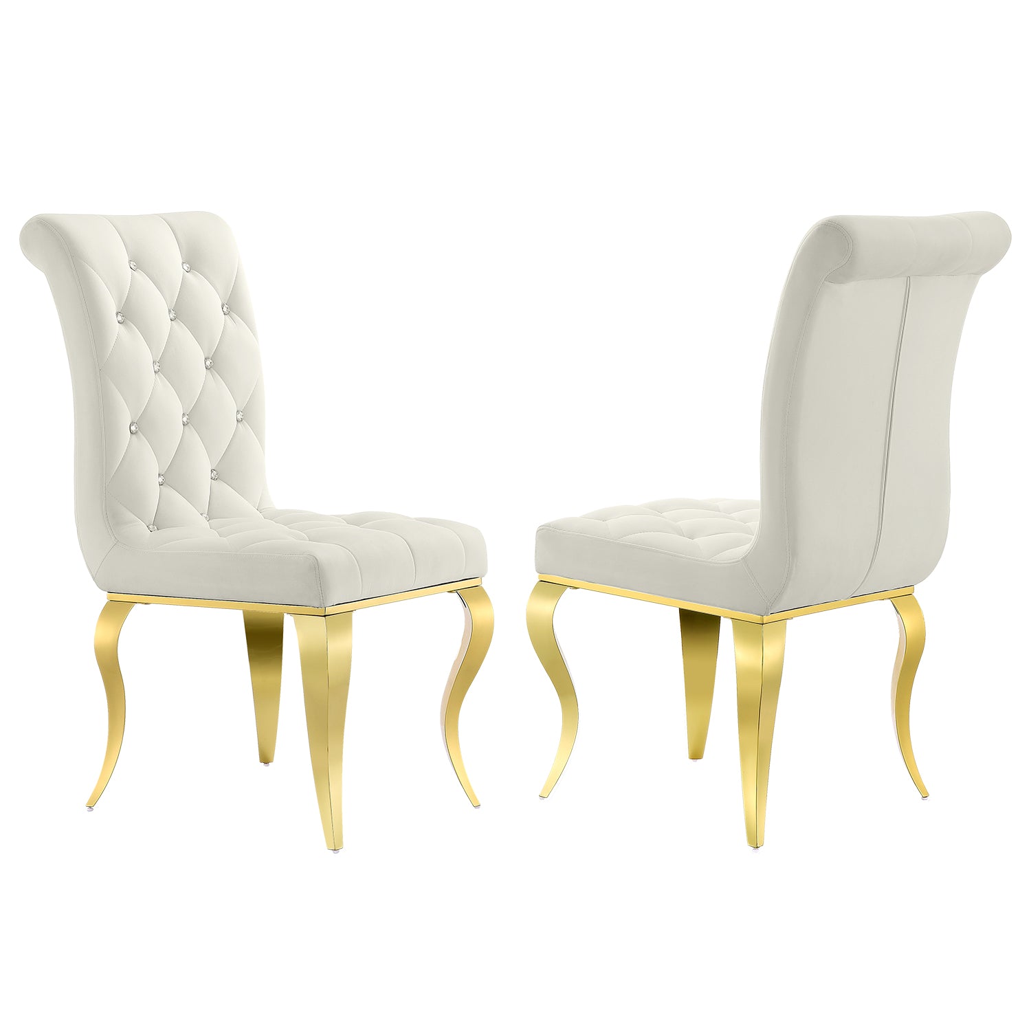 Adding Luxury and Elegance with White and Gold Velvet Dining Chairs