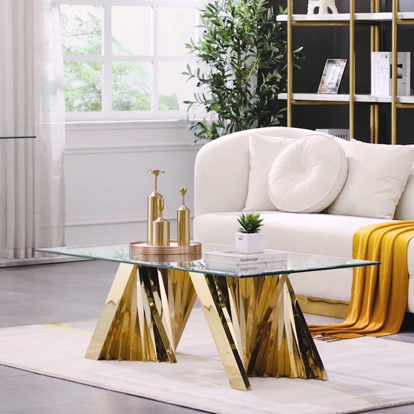 The Advantages of a Glass Gold Coffee Table