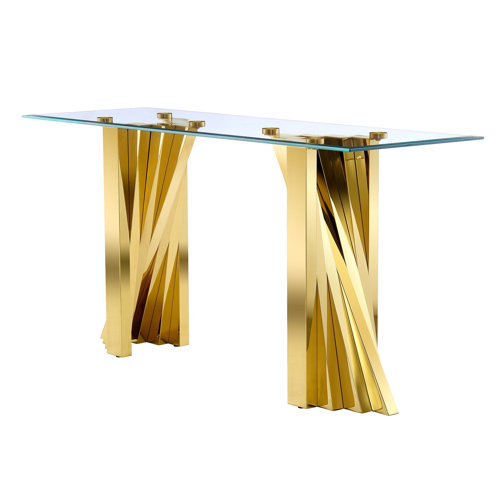 Elevate Your Space with the Luxurious and Modern Golden Console Table