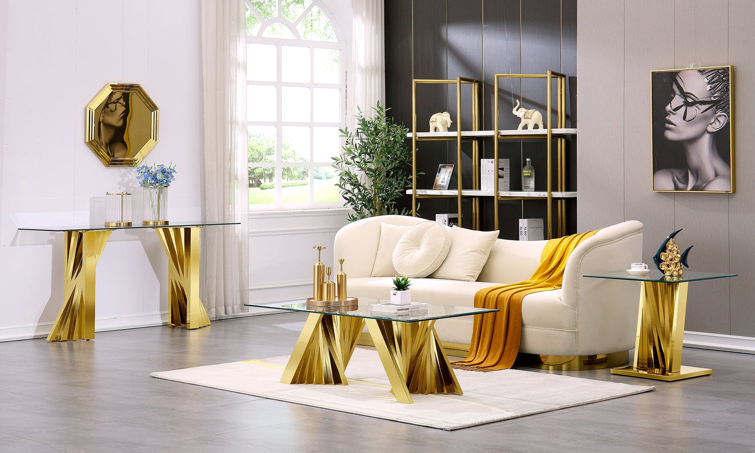 Why AUZ 60 inch  glass top console table fit for your luxury house more?