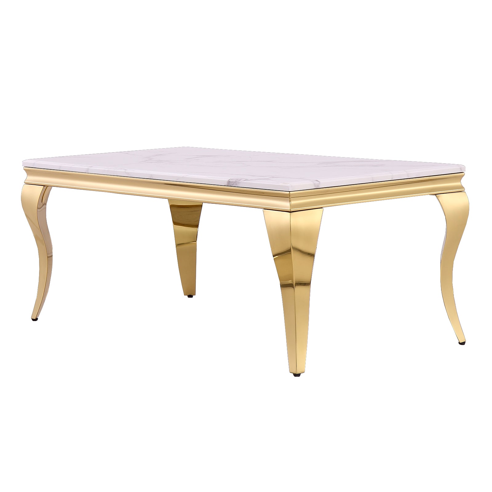Elevate Your Living Room with a White and Gold Coffee Table