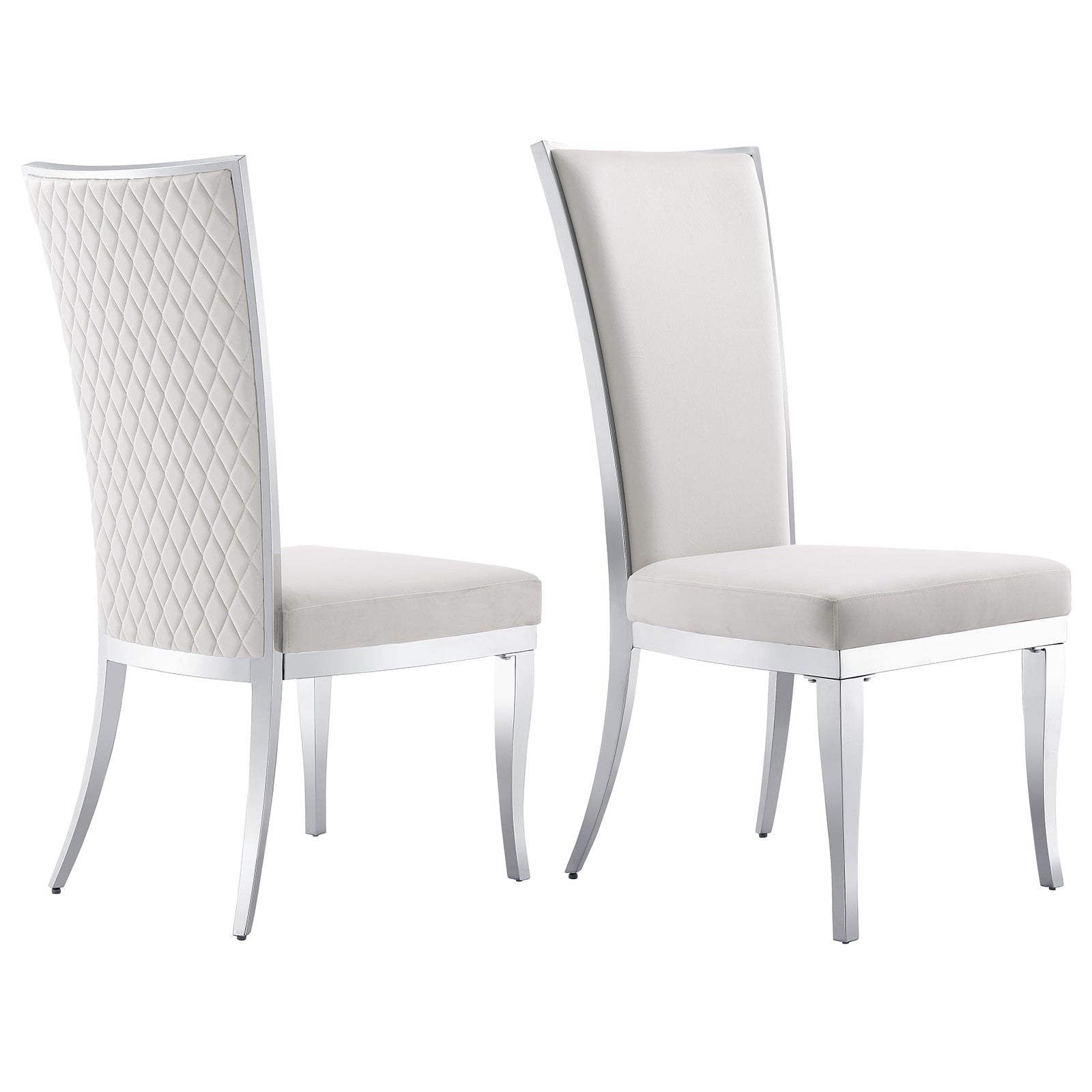 Elevate Your Dining Experience with Our White Velvet Dining Chairs