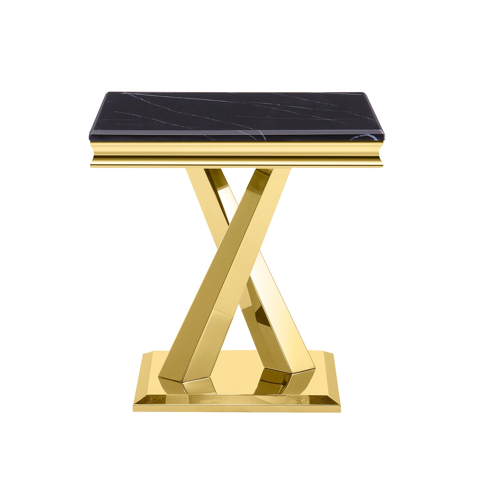Elevate Your Living Room Style with the AUZ Black and Gold End Table