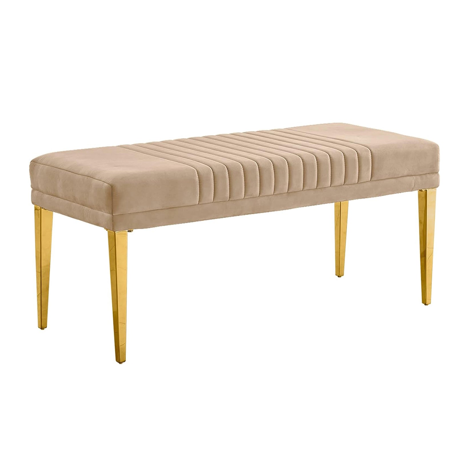 Enhance Your Dining Space with the AUZ Lovely Color Bench with Gold Stainless Steel Legs