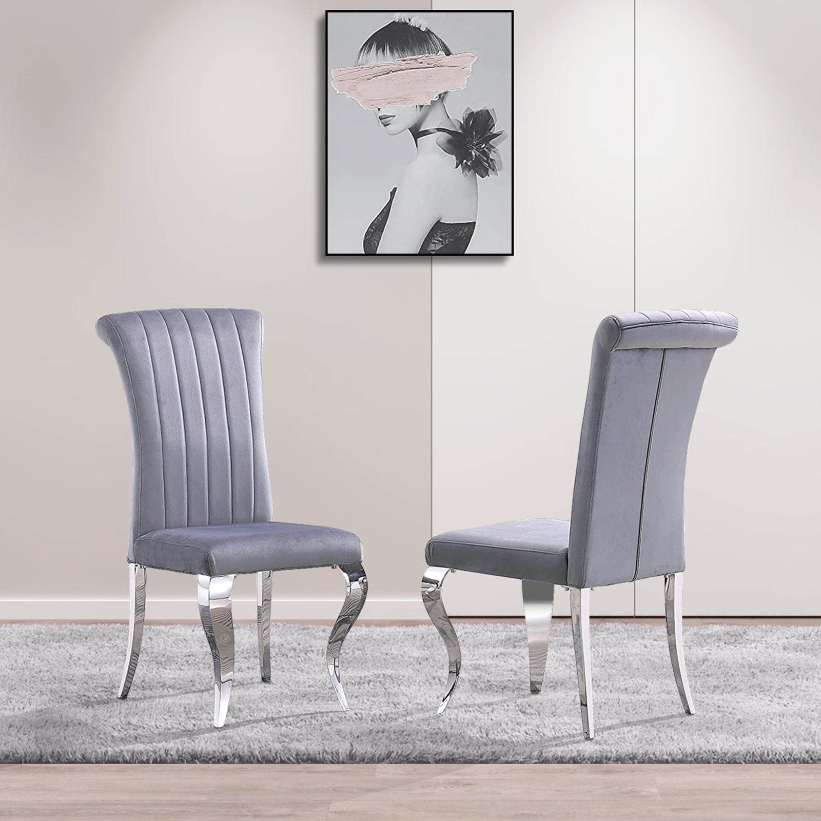 Elevate Your Dining Space with Gray Velvet Dining Chairs