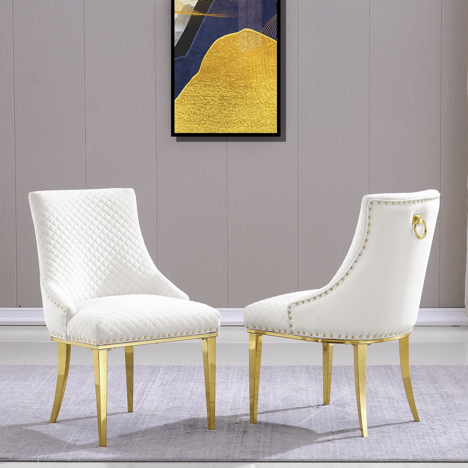Add Luxury to Your Room with White and gold Velvet Chairs