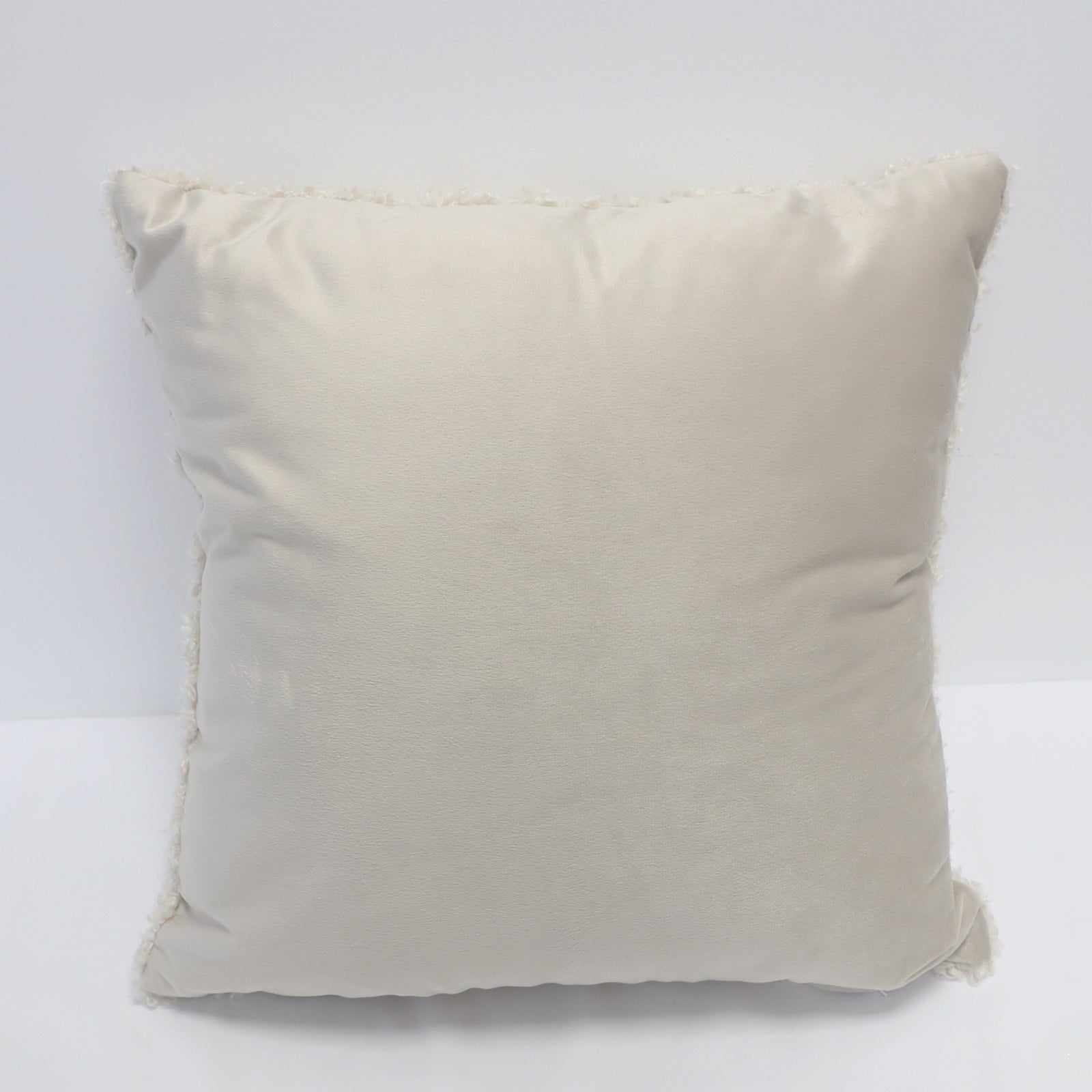 Off-White Velvet Throw Pillow Covers | 18''×18'' | P105