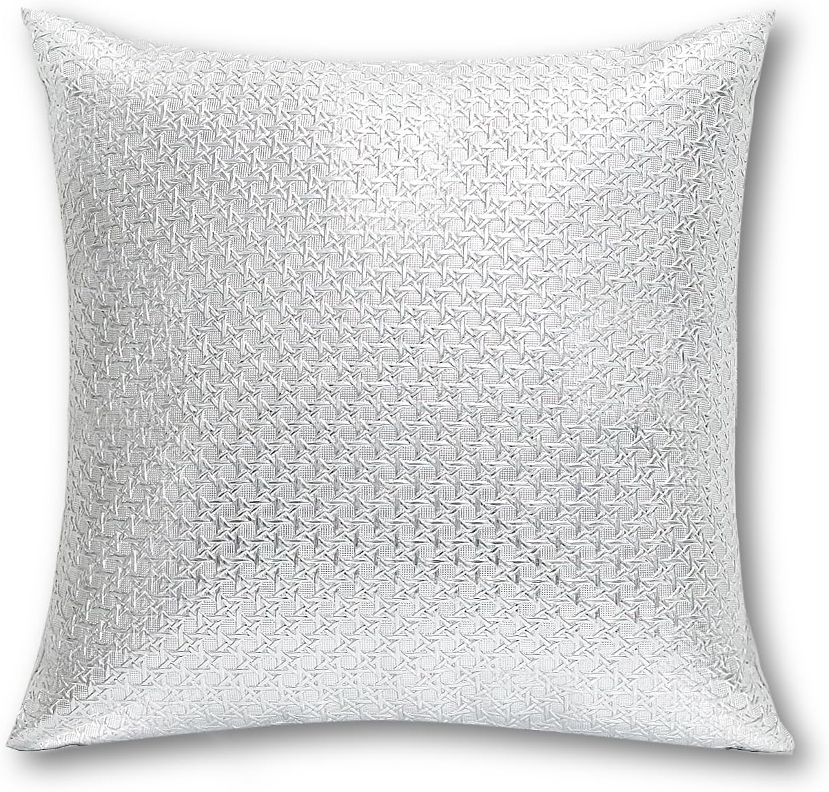 Silver Star pattern leather pillow case | 18''×18'' | P100