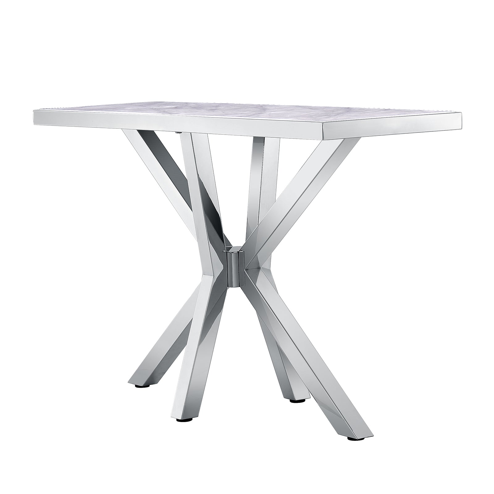 Silver and Gray Living room table Set| Metal X Base | L216