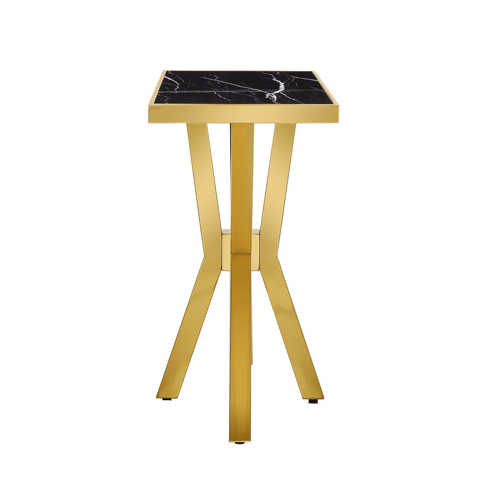 Black and Gold Living room table Set | Metal X Base | L215