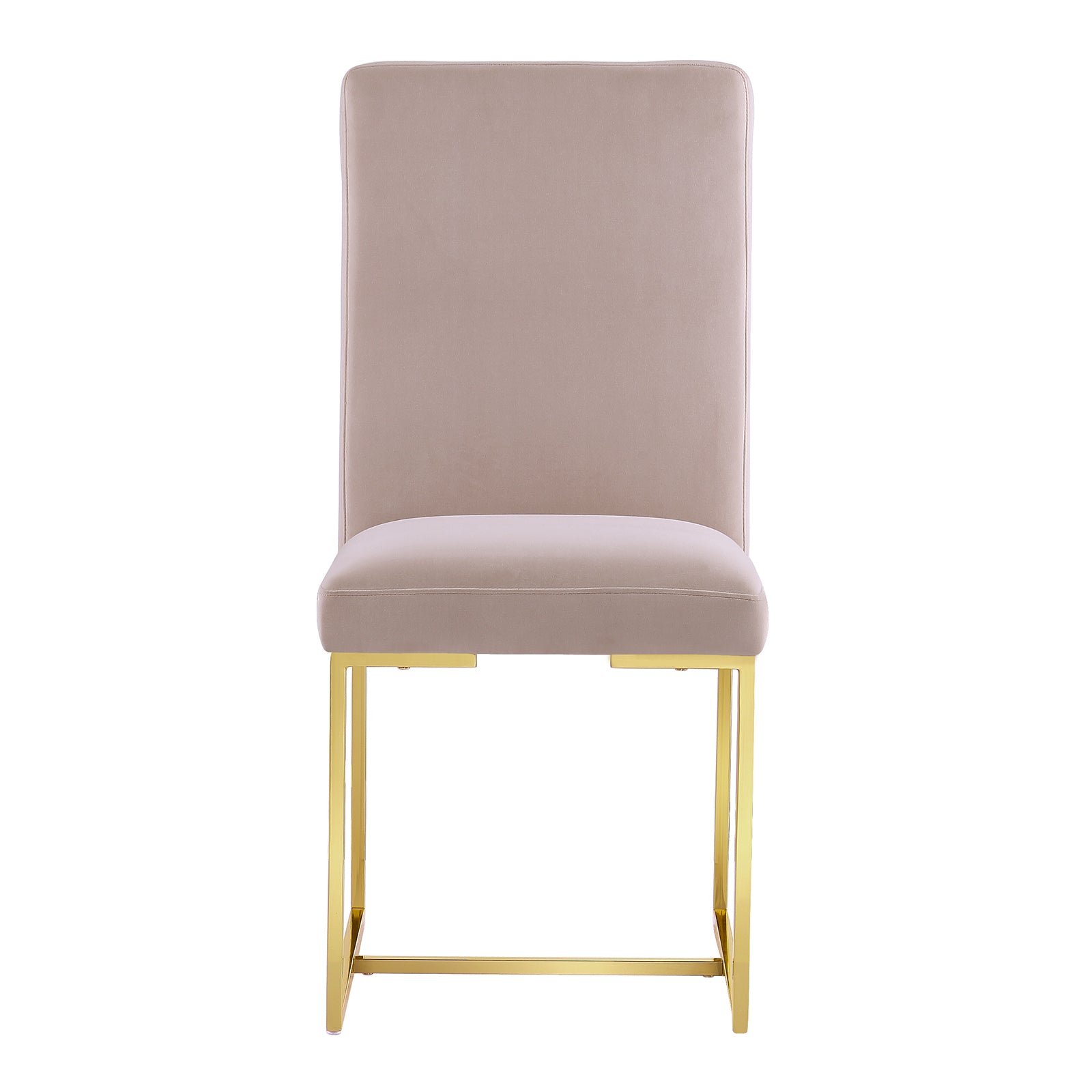 Pink Dining Chairs | Square backrest| Metal sled base | C148