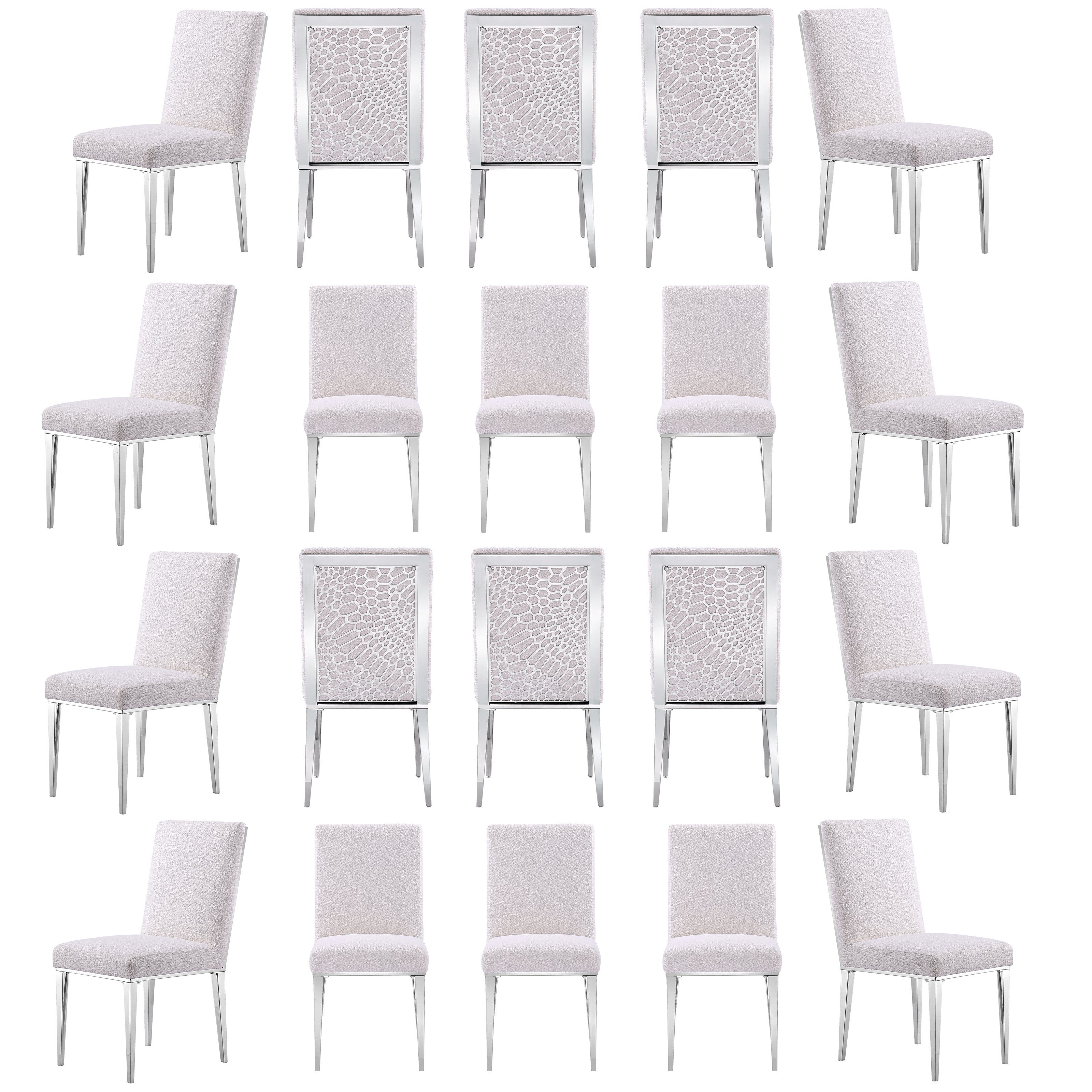 Wholesale Silver Mohair Dining Chairs