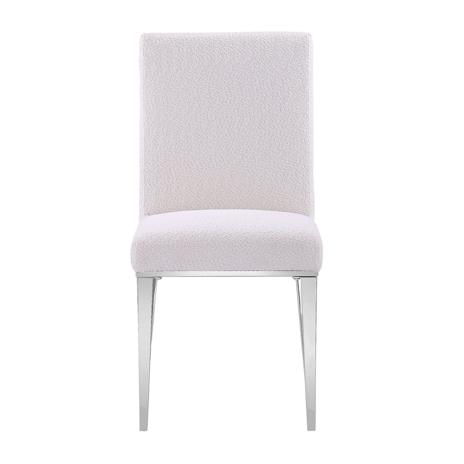 Boucle Dining Chairs |Metal pattern back|Metal legs| C108