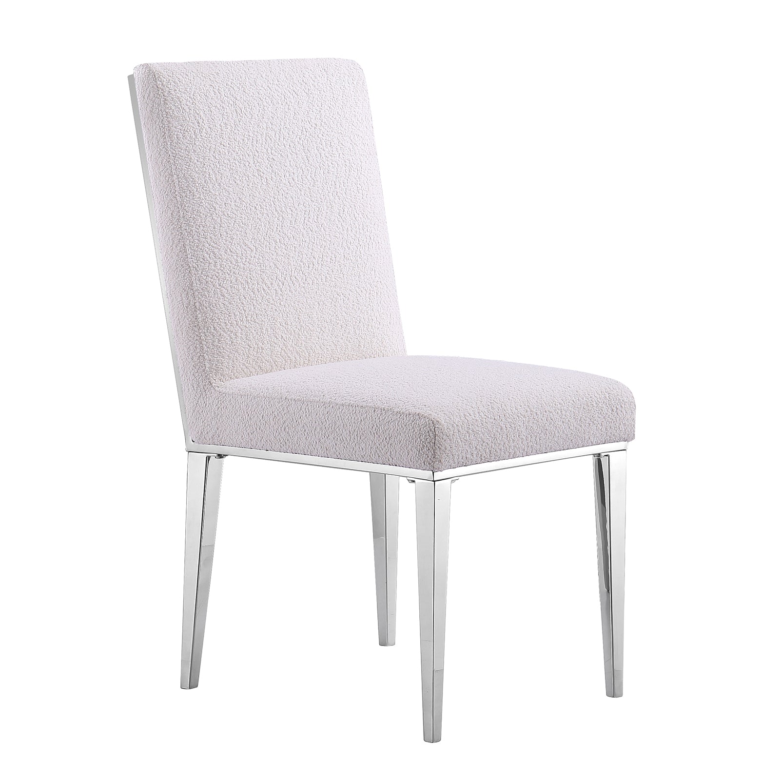 Boucle Dining Chairs |Metal pattern back|Metal legs| C108