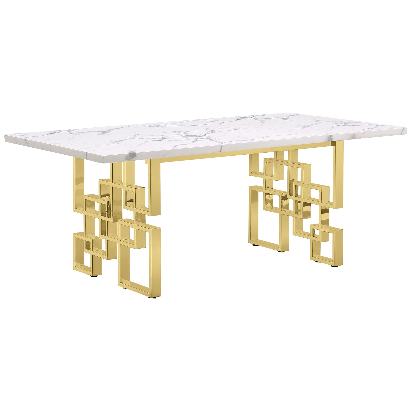 720 Set | AUZ White and Gold Dining room Sets for 6