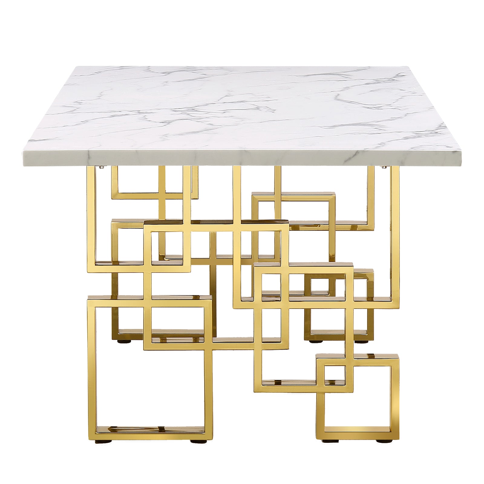 717 Set | AUZ White and Gold Dining room Sets for 6
