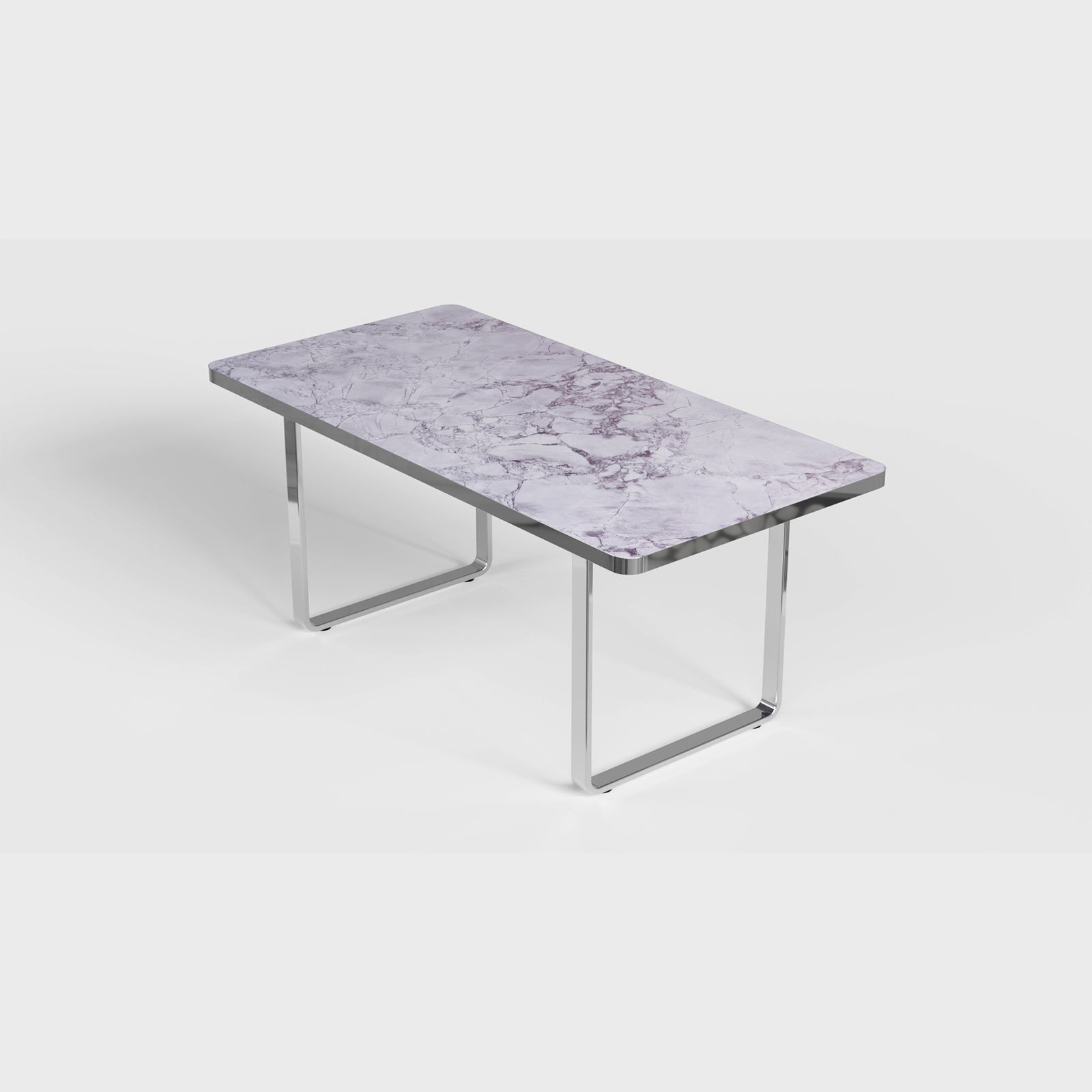 Stone dining table | 70.9'' Gray Rectangle Top | Metal U Base | T202