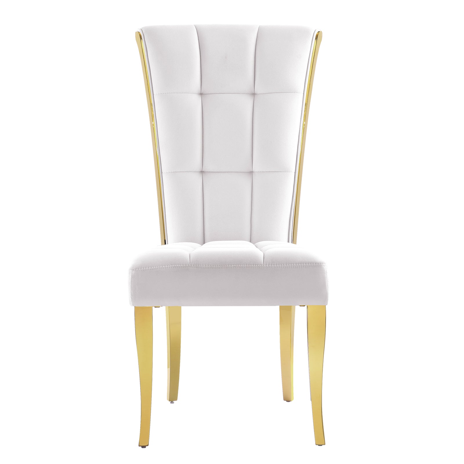 Wholesale White Gold Velvet Dining Chairs