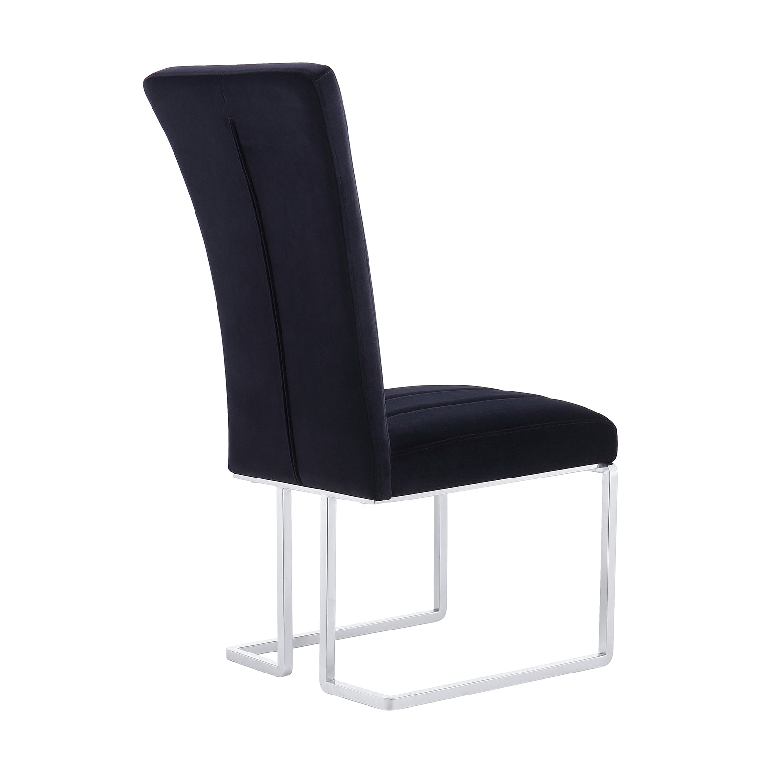 Black Velvet dining chairs | Metal Sled Base| C121