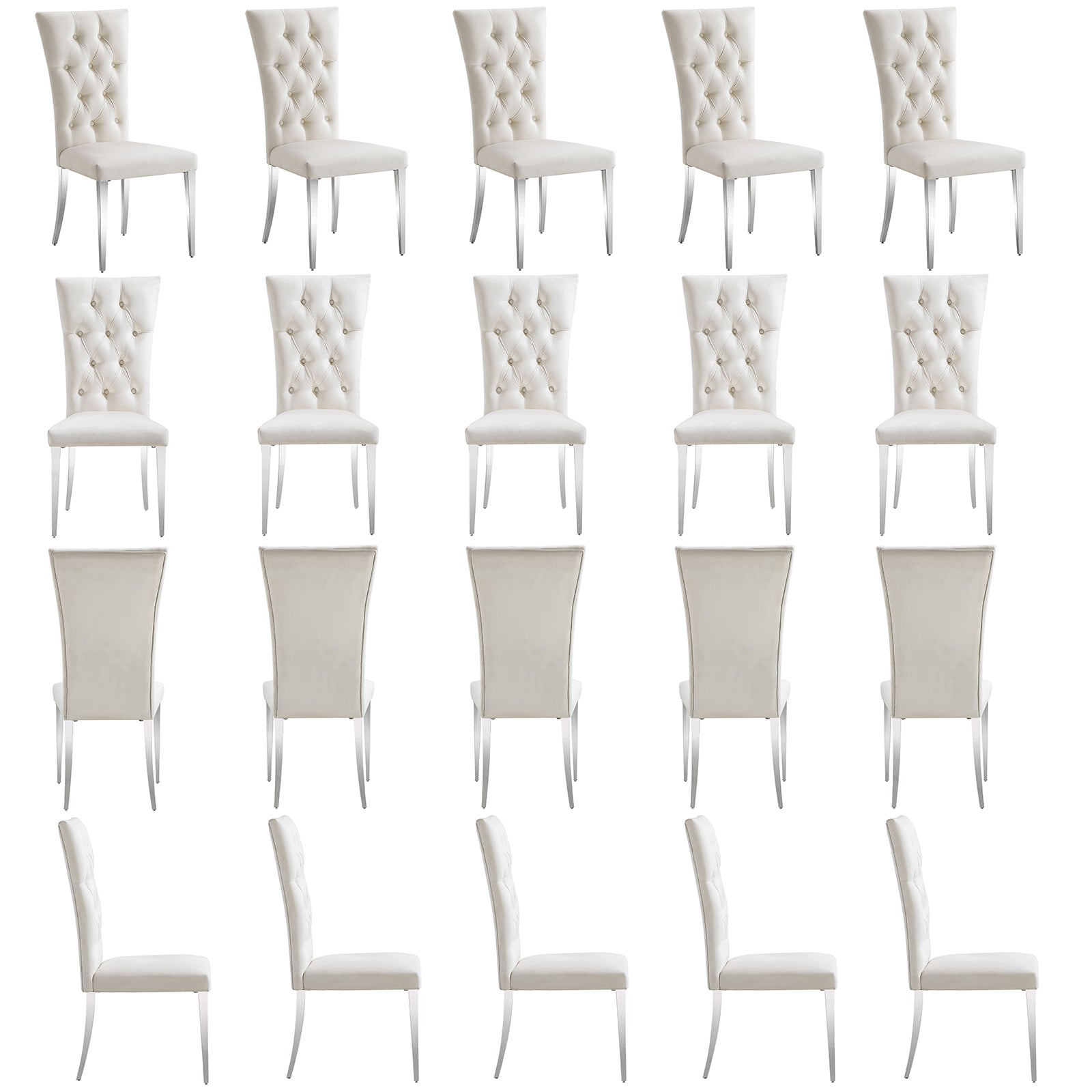 Wholesale White Velvet Upholstered Dining Room Chair