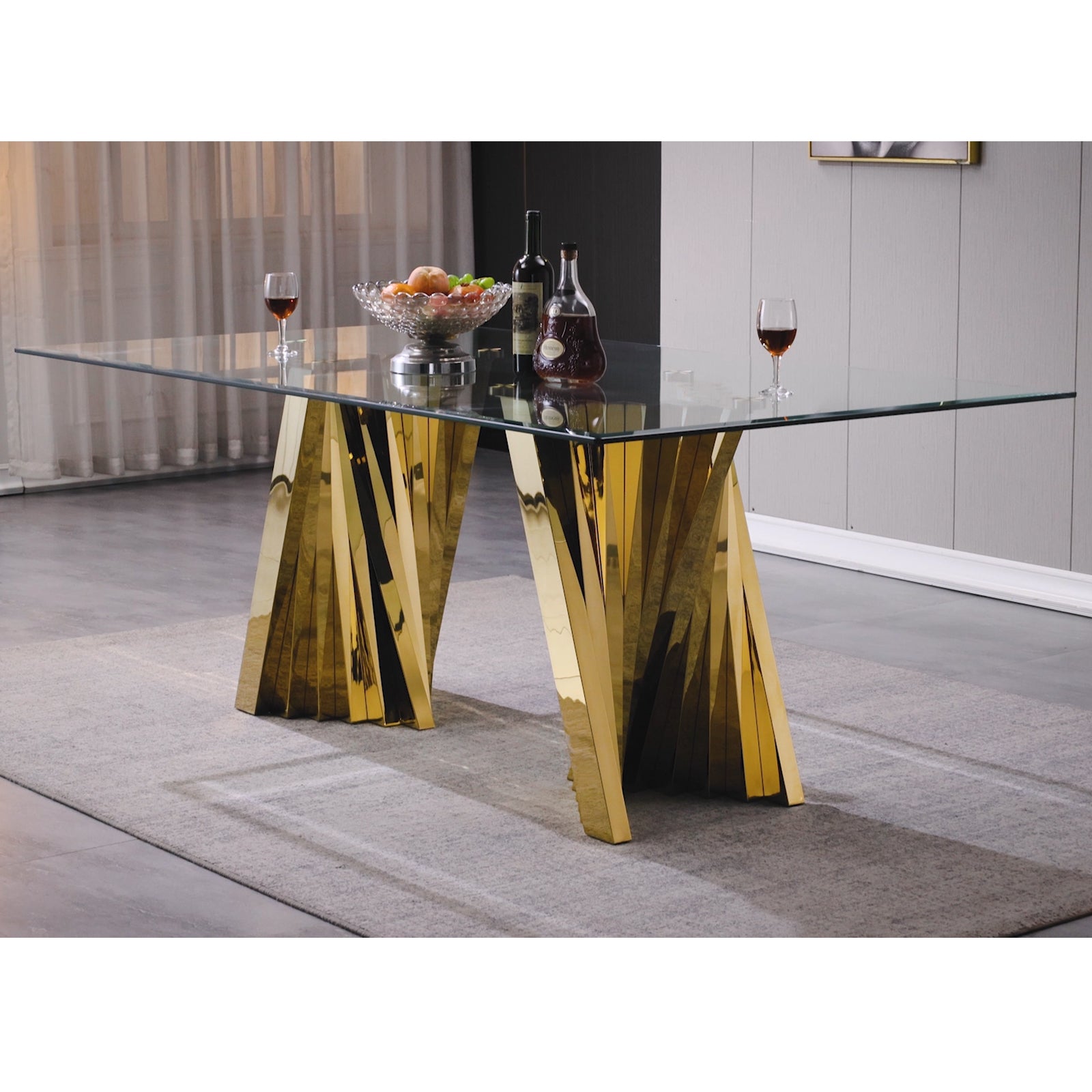 666-Set | AUZ Glass Dining room Sets for 6