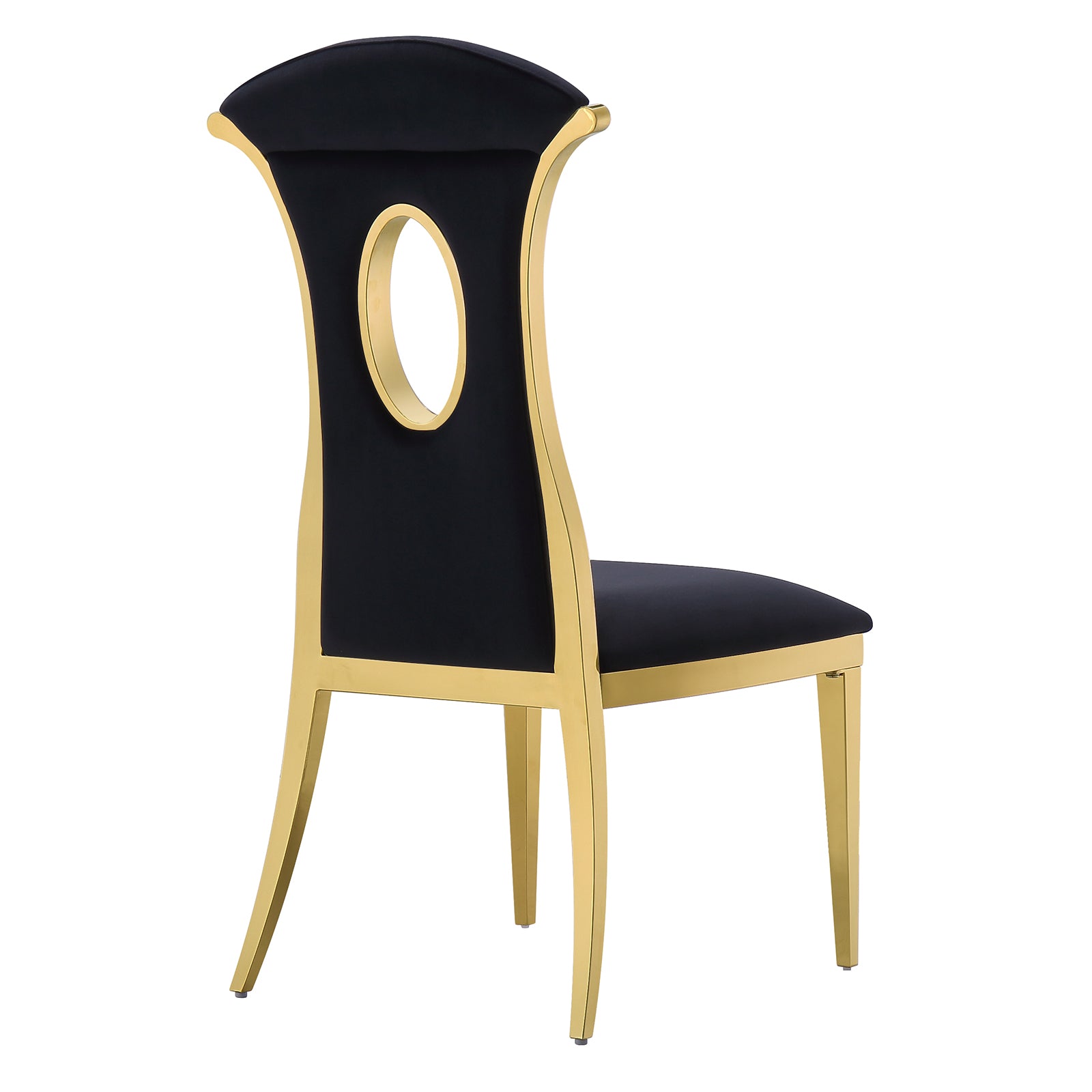 Black Gold dining chairs | High Back | Gold metal legs | C174