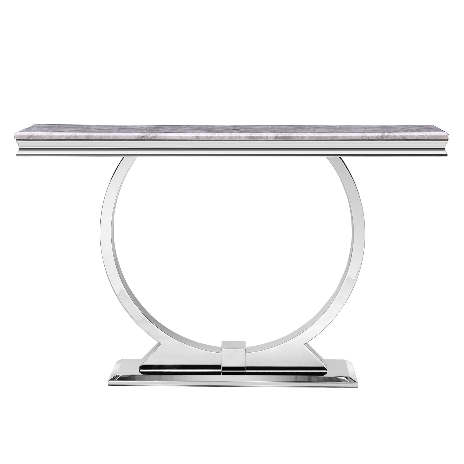 Silver Gray Living room table Set | U Metal Base | L205