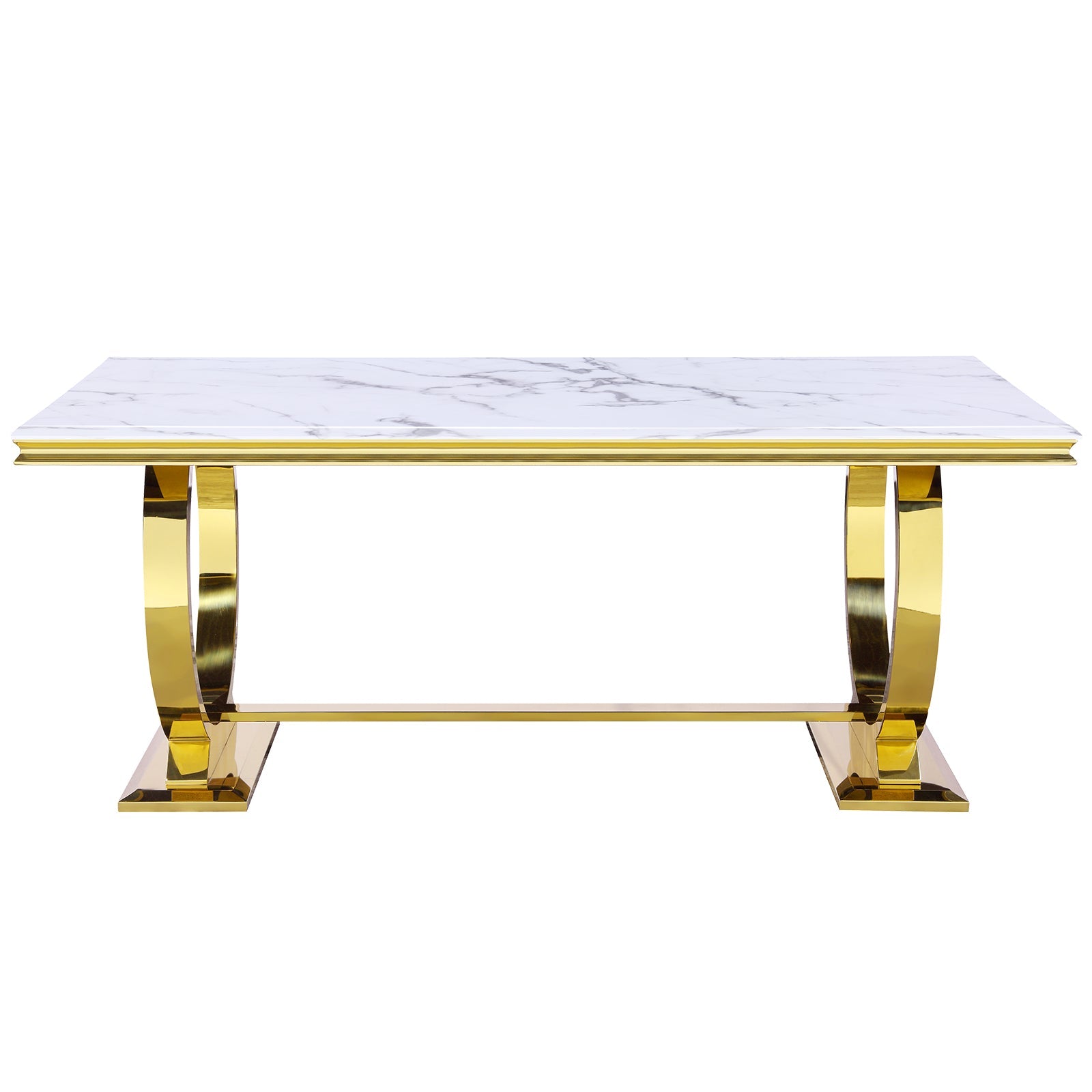 613-Set | AUZ White and Gold Dining room Sets for 6