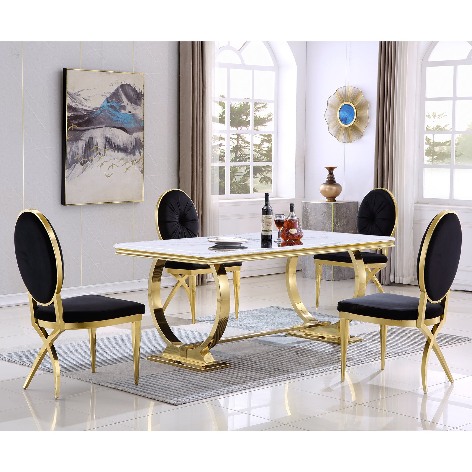 Wholesale Black King Louis dining chairs
