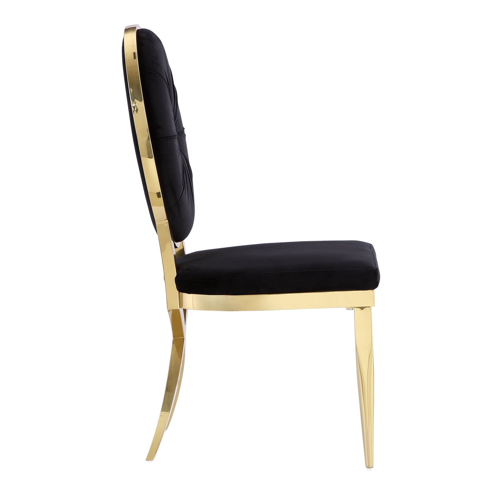 King Louis dining chairs | Black Velvet | Metal legs | C116