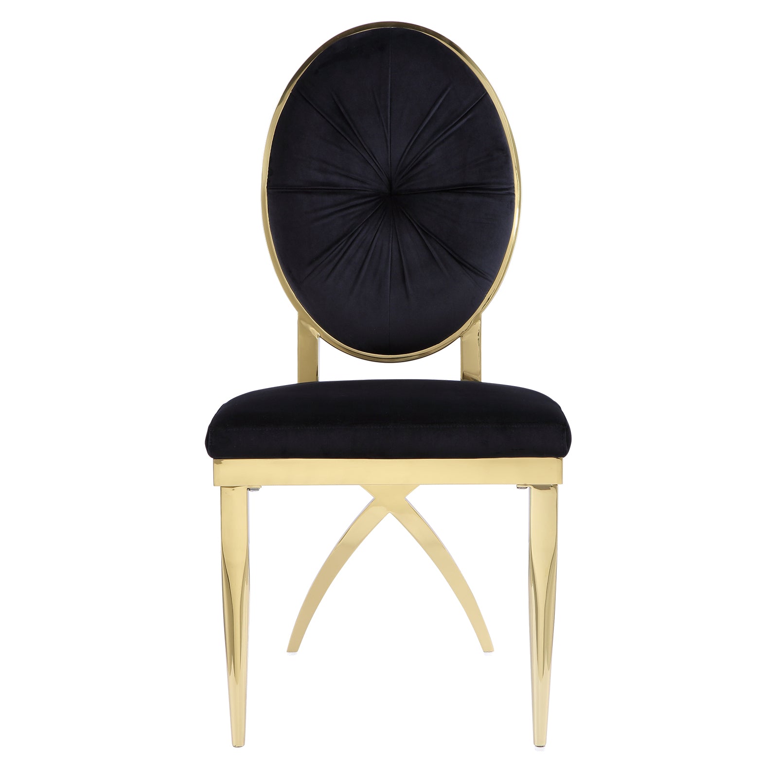King Louis dining chairs | Black Velvet | Metal legs | C116