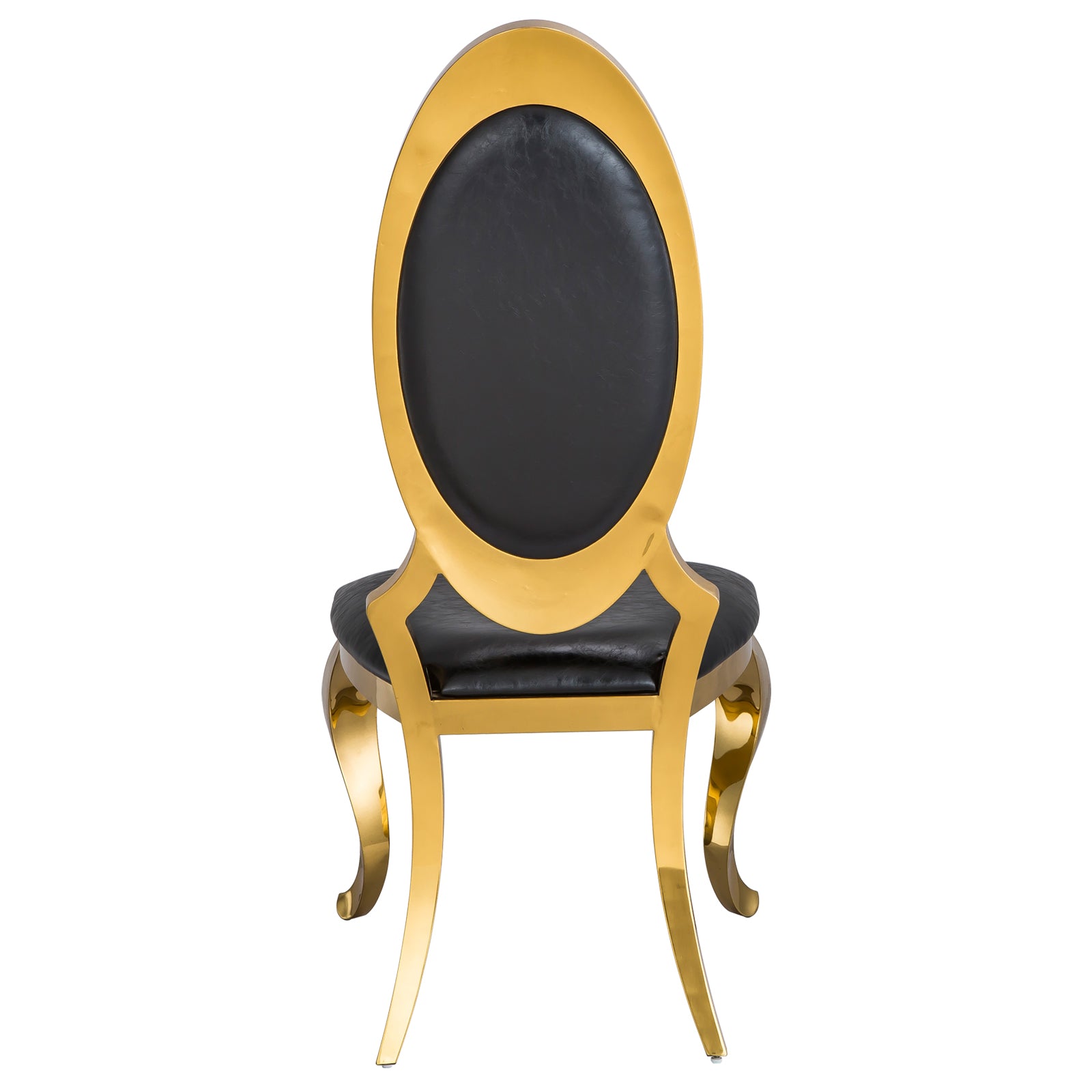 King Louis Chairs | Black leather | Oval Back | C110