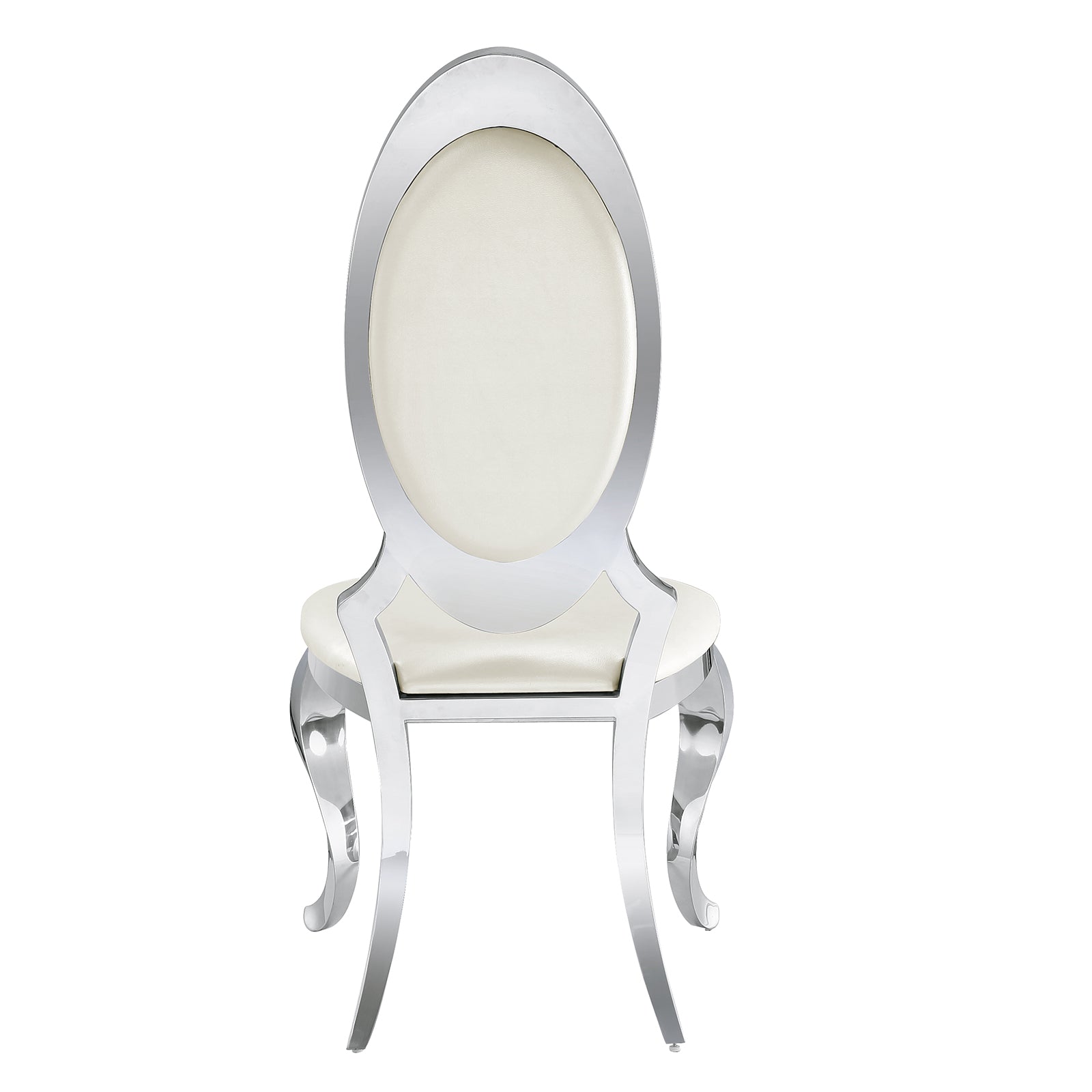 King Louis Chairs | White leather | Oval Back | C111