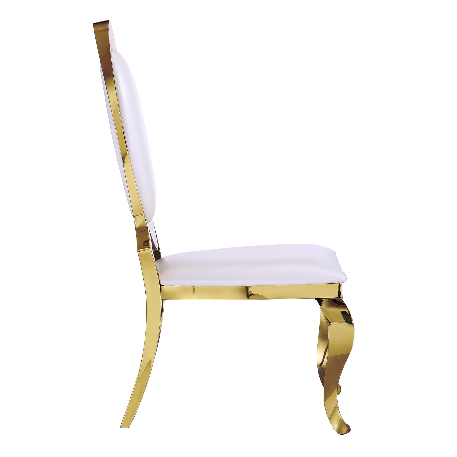 King Louis Chairs | White leather | Oval Back | C109
